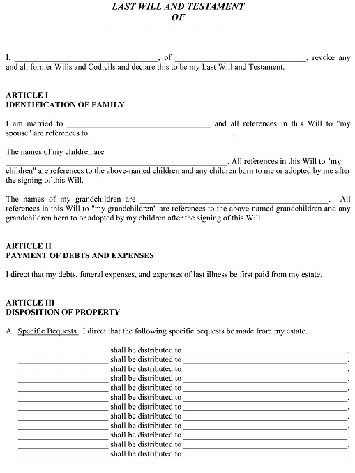 Grandparent Will PDF